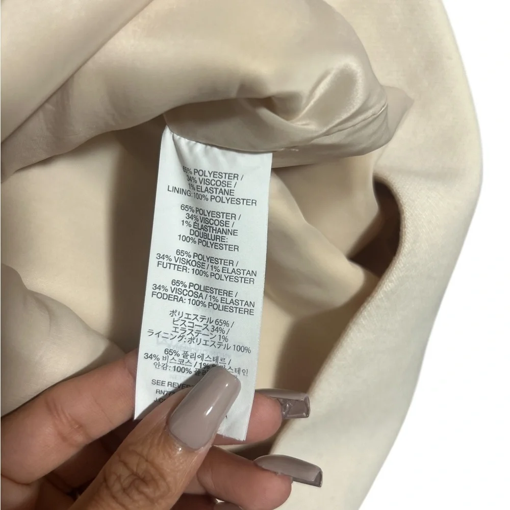 J.Crew Ivory Shift Dress Double Zip Hem Womens Size 4 Minimalist Career